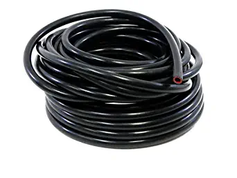 HPS 1" ID Black high temp reinforced silicone heater hose 10 feet roll, Max Working Pressure 50 psi, Max Temperature Rating: 350F, Bend Radius: 4.5"