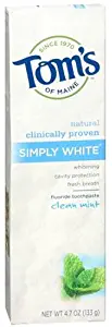 Tom's of Maine Toothpastes Clean Mint Simply White 4.7 oz. (a)