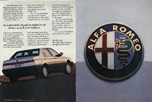 1990 ALFA-ROMEO 164 SEDAN COLOR AD - DOUBE PAGE - USA - EXCELLENT !!