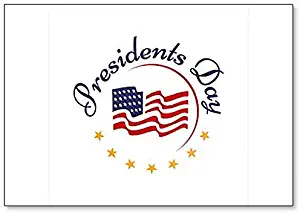 Happy Presidents Day Hand Drawn Text Lettering Fridge Magnet