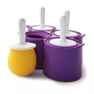 Zoku Round Pop Molds, Four Easy-release Silicone Popsicle Molds With Sticks and Drip-guards, BPA-free