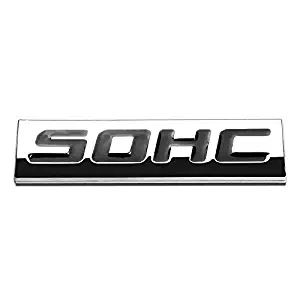 UrMarketOutlet SOHC Black/Chrome Aluminum Alloy Auto Trunk Door Fender Bumper Badge Decal Emblem Adhesive Tape Sticker