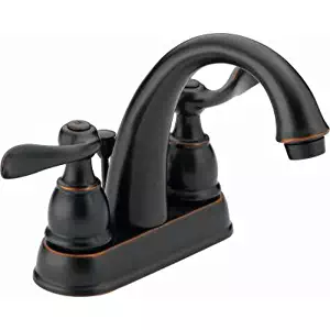 Delta Faucet Windemere 2-Handle Centerset Bathroom Faucet with Metal Drain Assembly, Oil Rubbed Bronze B2596LF-OB