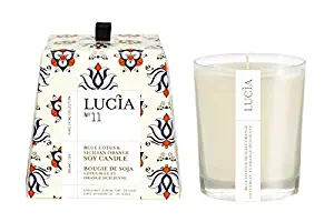 Lucia Candle, Blue Lotus and Sicilian Orange, 0.18 Ounce