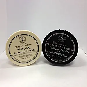 Taylor of Old Bond Street Shave Cream - 2 Pack 5.3 0z Each Choose Your Scents! (Natural and Jermyn Street Sensitive Skin)