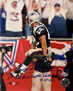 Christian Fauria New England Patriots Signed 8x10-1st TD at Gillette Stadium