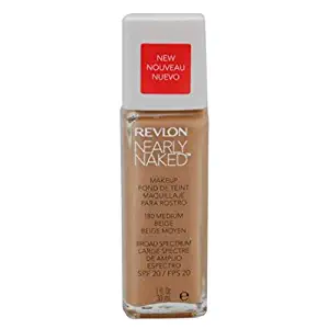 Revlon Nearly Naked Makeup - Medium Beige - #180, 1 Oz (4 Pack)