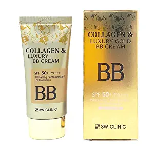 3W CLINIC Collagen & Luxury Gold BB Cream 1.69Oz SPF50+/PA+++ Wrinkle Care