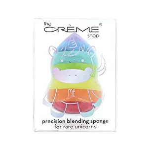 The Crème Shop Korean Beauty Cosmetic Sponge, Compact Design Blending Blush Edge Cut Powder and Creams Blemish Technology Smooth Flawless - Precision Blending Sponge For Rare Unicorns