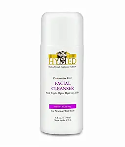 Hylunia Facial Cleanser with Triple Alpha Hydroxy Acids - 6.0 fl oz - Anti-Aging for Wrinkles - with Lemon Essential Oil and Retinol - Natural Vegan Exfoliator - Acne - Rapid Skin Repai