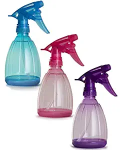 Empty Spray Bottles - 12 Oz Refillable Sprayer - pack of 3 - for Essential Oil, Water, Kitchen, Bath, Beauty, Hair, and Cleaning - Durable Trigger Sprayer with Mist & Stream Modes