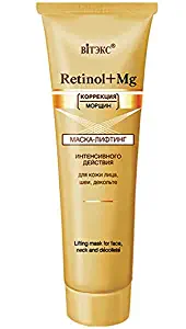 Bielita & Vitex Retinol + Mg Wrinkle Correction Line Intensive Lifting Mask for Face, Neck & Decolette for All Skin types, 100 ml with Retinol, Magnesium, Wheat Germ Oil, Coconut Oil, Vitamins