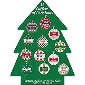 Gourmet Fall or Christmas Coffee Assortment Sampler, Best Autumn,Thanksgiving or Christmas Gift Box Care Package Kcups or Ground (Christmas Kcup (12))