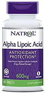 Natrol Alpha Lipoic Acid Tr 600mg Tablets, 45-Count