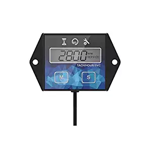 Runleader Self Powered Engine Digital Maintenance Tachometer Hour Meter (BATTERY REPLACEABLE) for Lawn Mower Generator Dirtbike Motorcycle Outboard Marine Paramotors Snowmobile and Chainsaws