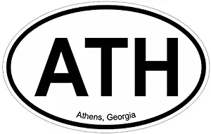 Slap-Art Athens GA Oval Vinyl Decal Sticker