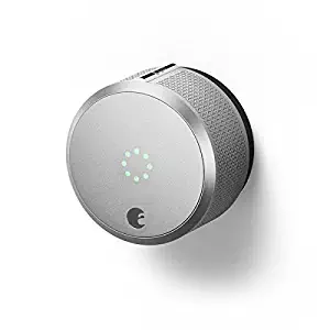 August AUG-SL-CON-S03 Silver Smart Lock Pro, 3rd Generation-Dark Gray, Apple HomeKit Compatible and Z-Wave Plus Enabled