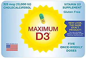 Maximum D3 13,000 IU, 5 Capsules Total (5-Week Supply)