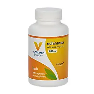 The Vitamin Shoppe Echinacea 400MG (Echinacea Purpurea), Herbal Supplement Supports Healthy Immune Function (100 Capsules)