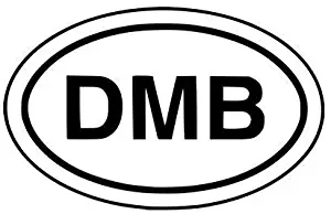 DMB Oval Rock Band - Sticker Graphic - Auto, Wall, Laptop, Cell, Truck Sticker for Windows, Cars, Trucks