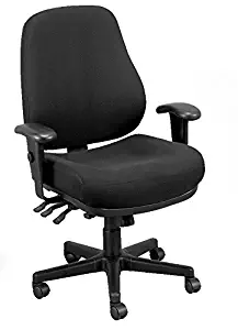 Eurotech Seating 24/7 Swivel Black Chair, Dove Black