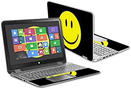 MightySkins Skin Compatible with HP Envy x360 15.6" (2014 Version) Laptop wrap Cover Sticker Skins Smiley Face