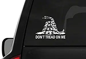 CustomDecal US Don't Tread on Me (D2) Vinyl Decal Sticker Car/Truck Laptop/Netbook Window