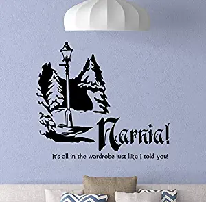 BYRON HOYLE Narnia Wall Decal Chronicles of Narnia Poster C. S. Lewis Quote Sign Vinyl Sticker Classroom Decor Library Decor Playroom Kids Wall Art 56-9