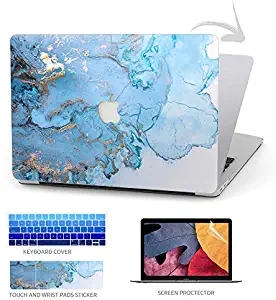 TIMOCY Laptop Case for MacBook Pro 13 Plastic Hard Shell Keyboard Cover Touch Bar 4 in 1 Bundle with Screen Protector for 2020 New MacBook Pro 13 '' (Model:A2289/A2251),Abstract Blue