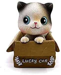 CCKANSCLE Lucky Cat Decoration Head Shake Car Home Office Bobbleheads